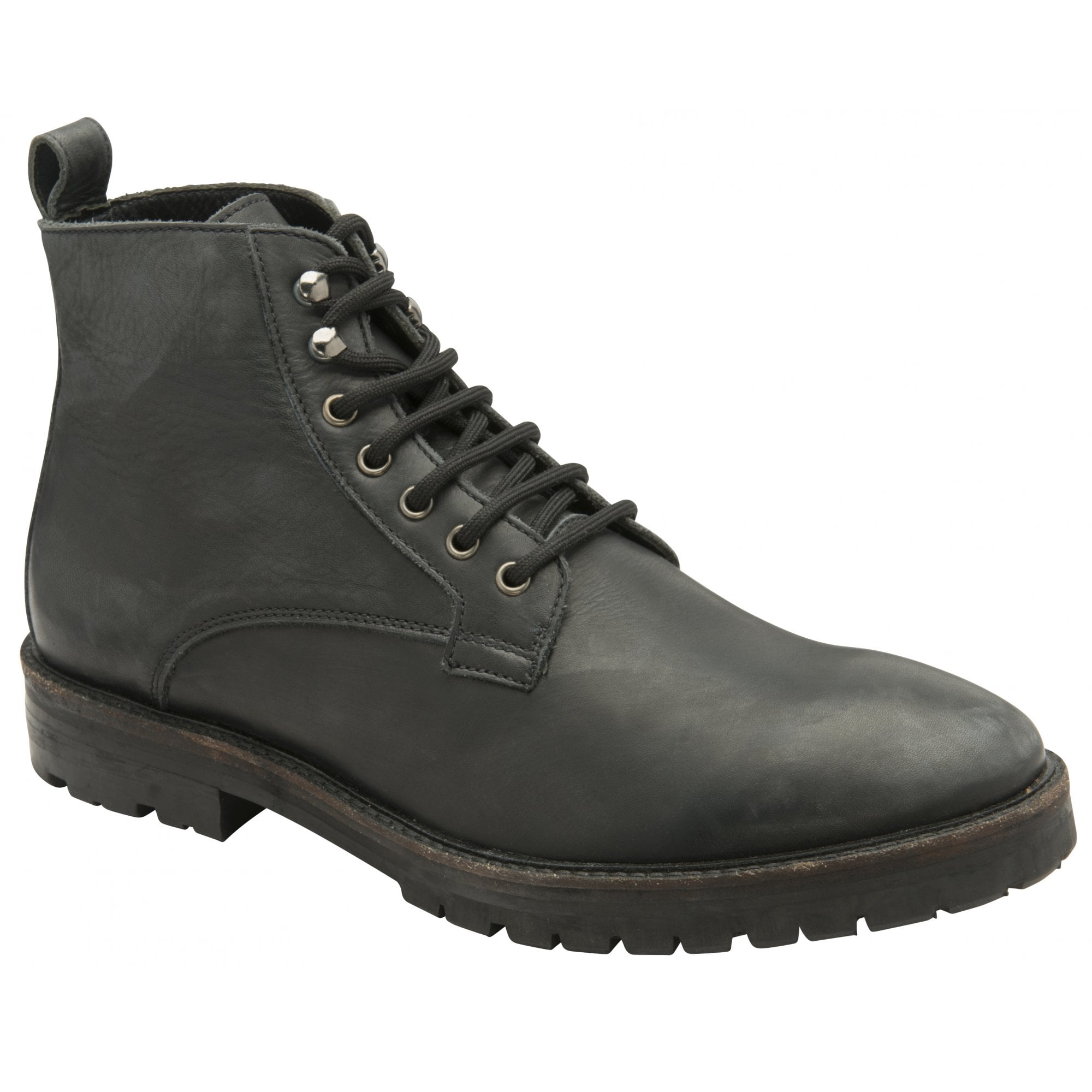 Buy Men S Black Washed Leather Frank Wright Frankel Ankle Boot Online